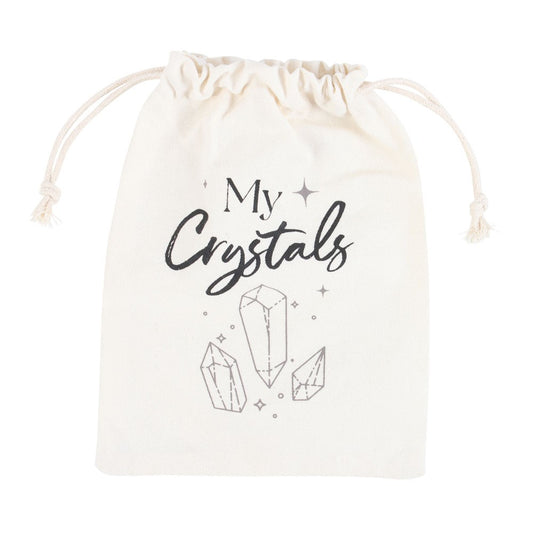 My Crystals Cotton Drawstring Bag | Crystal Storage Pouch - Crystal Nest