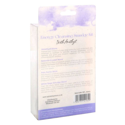 Smudge Kit with Amethyst Crystal - Cleanse & Uplift Your Space - Crystal Nest