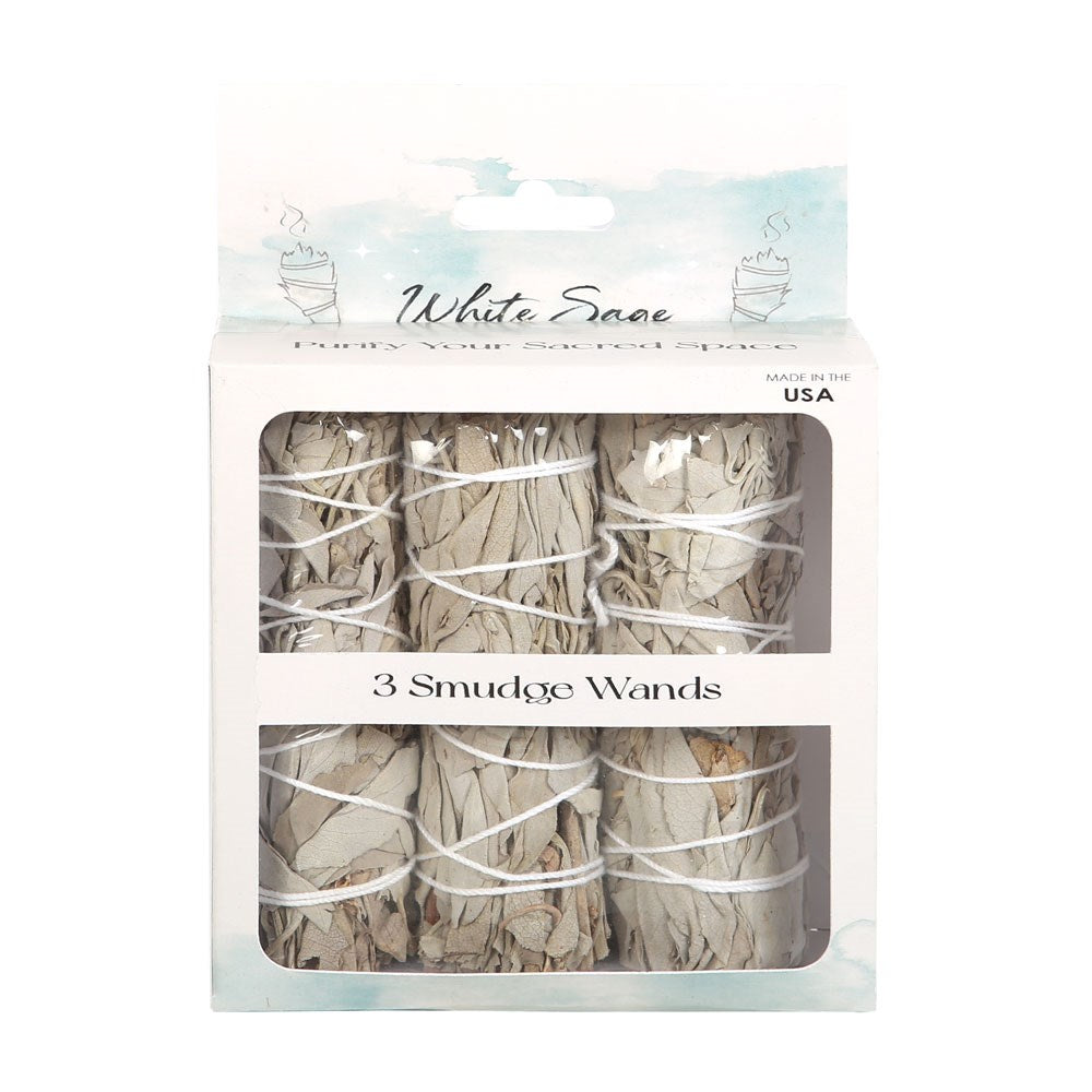 Set of 3 White Sage Smudge Wands – Purify & Cleanse Your Space