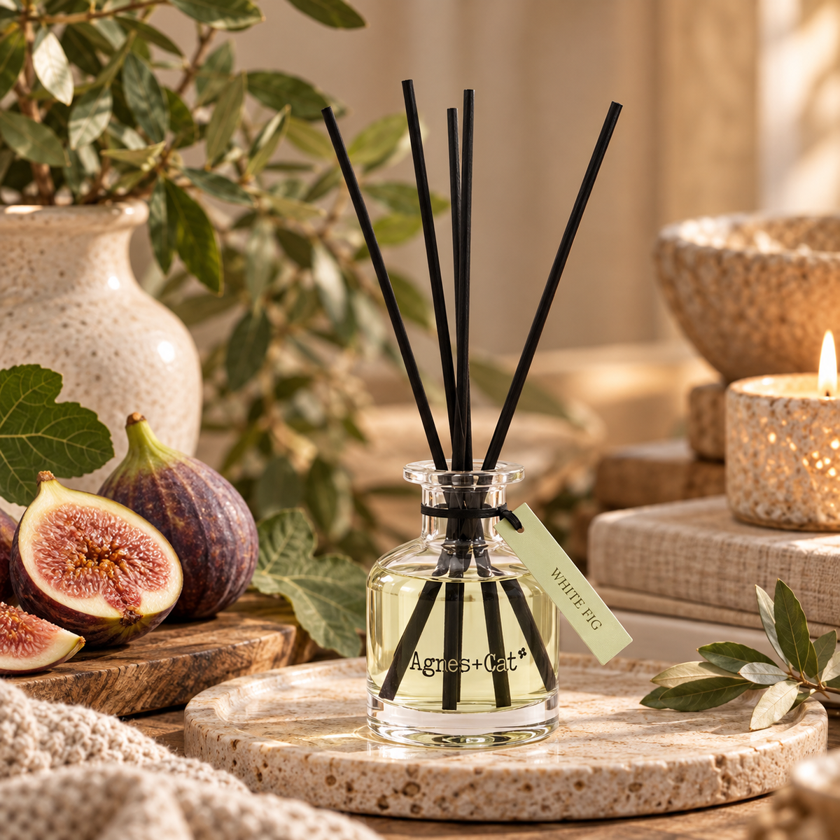 White Fig Reed Diffuser 140ml | Agnes & Cat - Crystal Nest