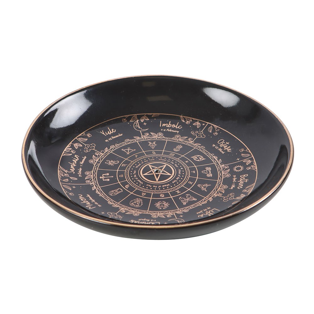 Wheel of the Year Incense Stick & Cone Holder - Crystal Nest