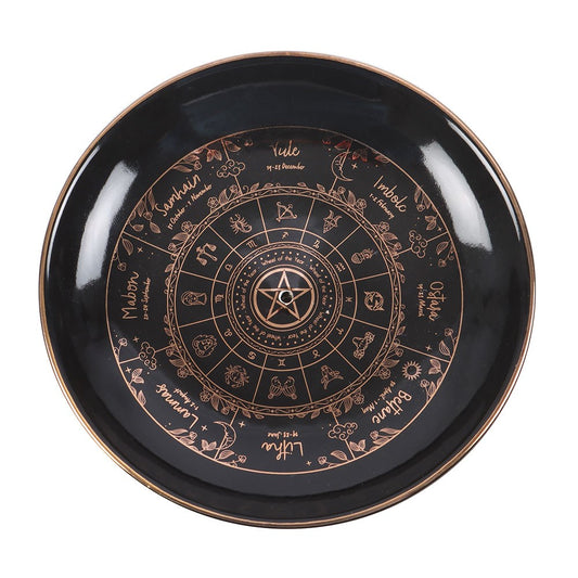 Wheel of the Year Incense Stick & Cone Holder - Crystal Nest