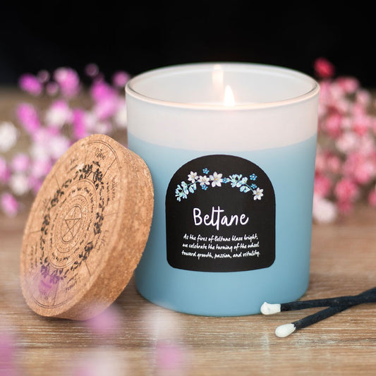 Beltane Orange Blossom Wheel of the Year Candle - Crystal Nest