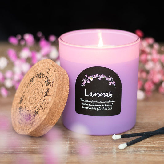 Lammas Cinnamon and Orange Wheel of the Year Candle - Crystal Nest
