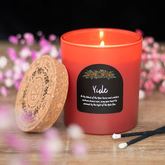 Yule Wintergreen Wheel of the Year Candle - Crystal Nest