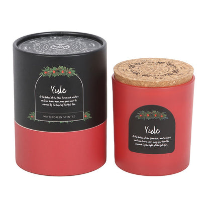 Yule Wintergreen Wheel of the Year Candle - Crystal Nest