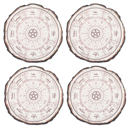 Wheel of the Year Coasters | Set of 4 - Crystal Nest