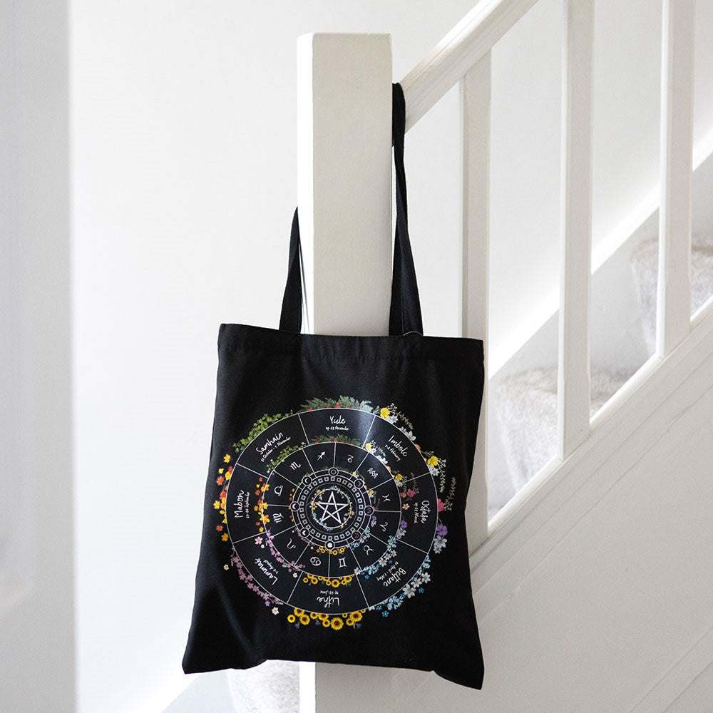Wheel of the Year Polycotton Tote Bag - Crystal Nest