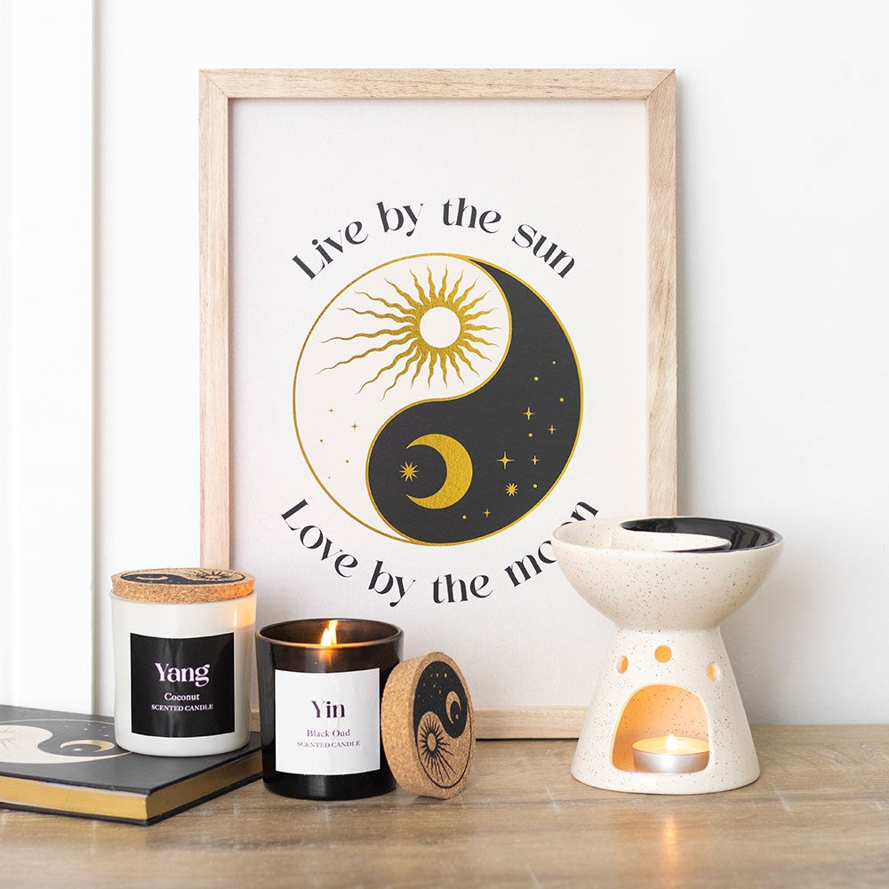 Yin Yang  Black Oud & Coconut Candle Set - Crystal Nest