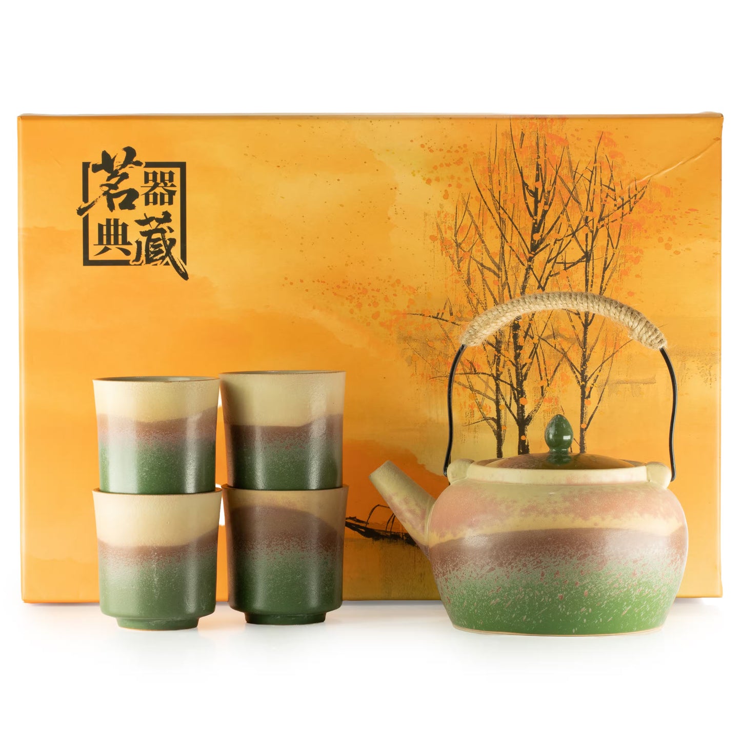 Japanese Kyusu Tea Gift Set | Loose Leaf Teapot & Cup Set