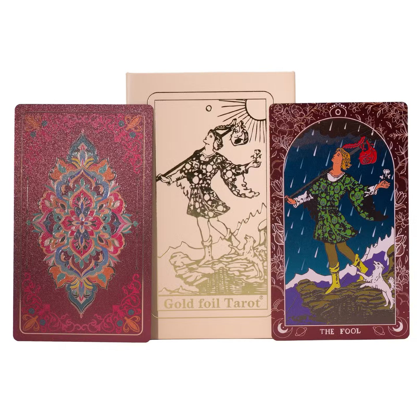 Ruby Foil Rider-Waite Inspired Tarot Cards | Luxury Gift Set