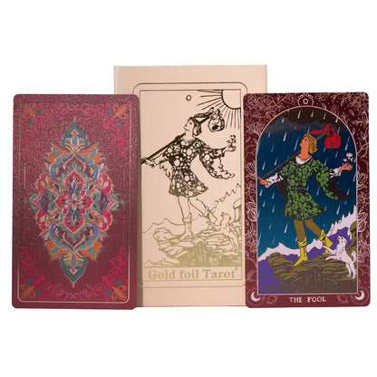 Ruby Foil Rider-Waite Inspired Tarot Cards | Luxury Gift Set