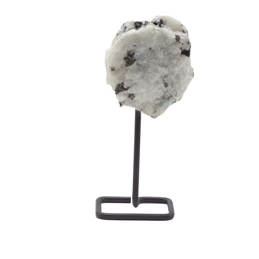 Rainbow Moonstone Crystal on Metal Stand