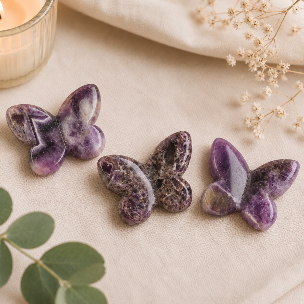 Amethyst Butterfly Crystal Carving