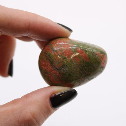 Unakite Tumblestone - Large - Crystal Nest