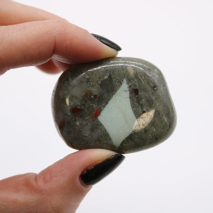 Bloodstone Seftonite Tumblestone - Large - Crystal Nest