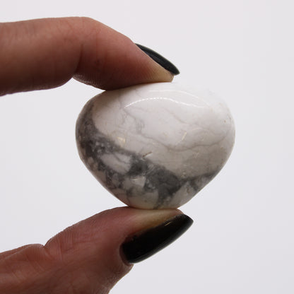 White Howlite Tumblestone - Medium - Crystal Nest