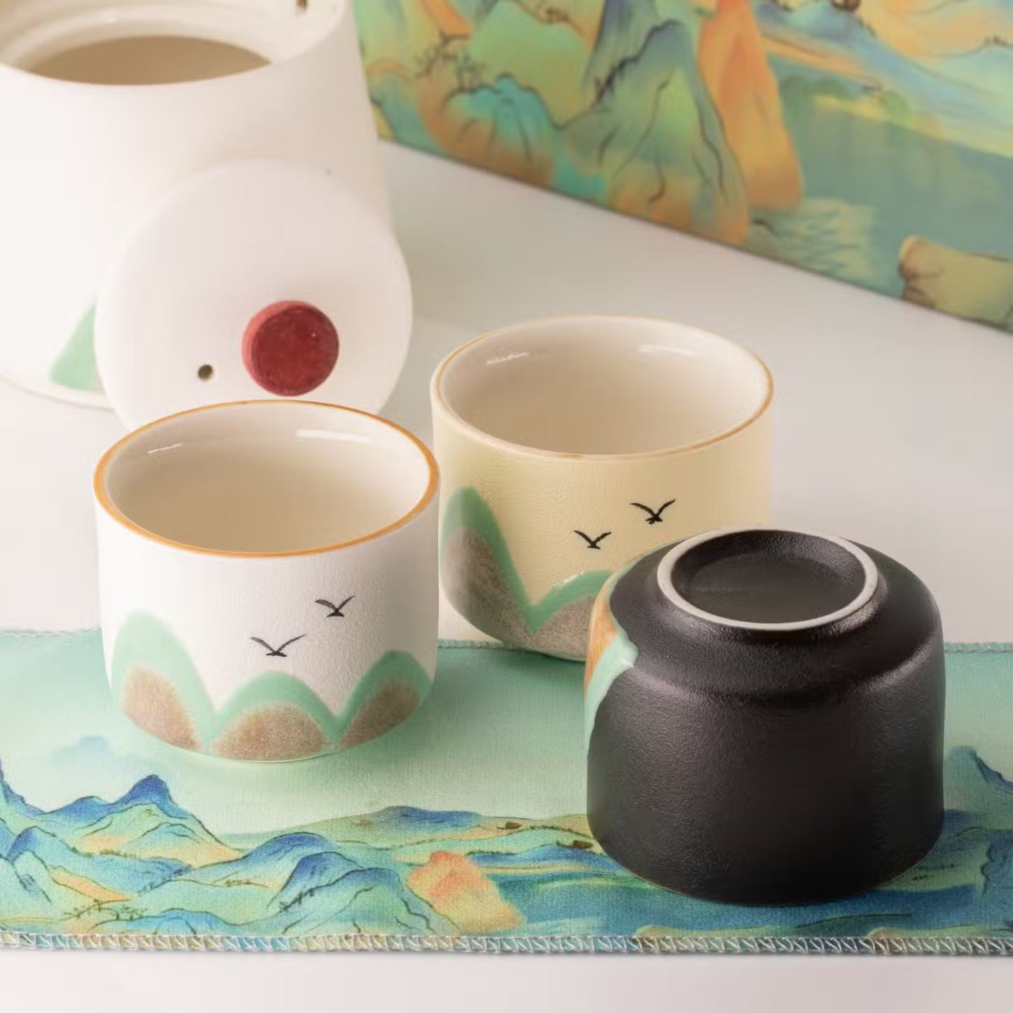 Japanese Tea Ceremony Set | Ceramic Teapot & Cup Gift Set
