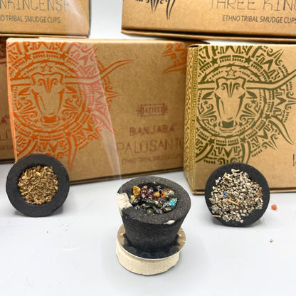 Banjara Smudge Cups - Mayan Myrrh - Crystal Nest