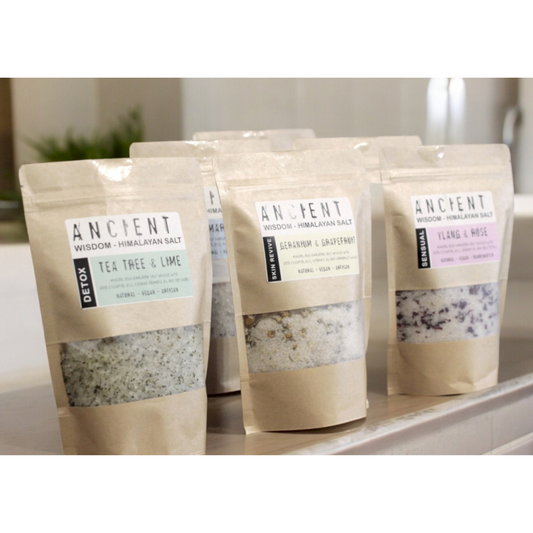 The Ultimate Aromatherapy Bath Ritual Set | 6 Himalayan Bath Salt Blends - Crystal Nest