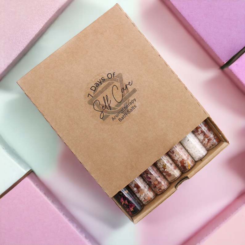 7 Blend Spa Bath Salt Vials Gift Set | Relax, Detox & Revitalise