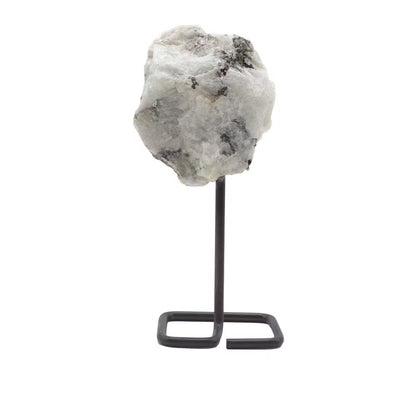 Rainbow Moonstone Crystal on Metal Stand