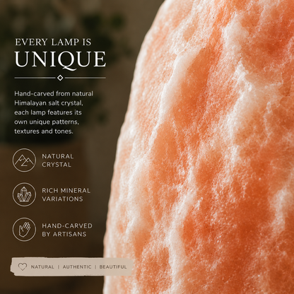Himalayan Salt Lamp XL – Hand-Carved Natural Crystal