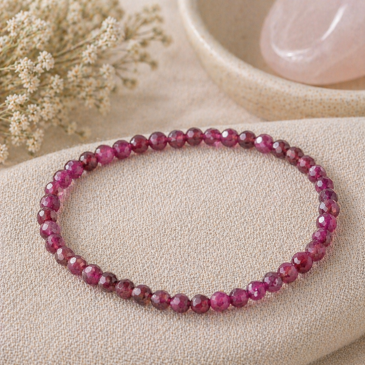 Ignite Your Passion | Ruby Energy Bracelet (4mm) - Crystal Nest