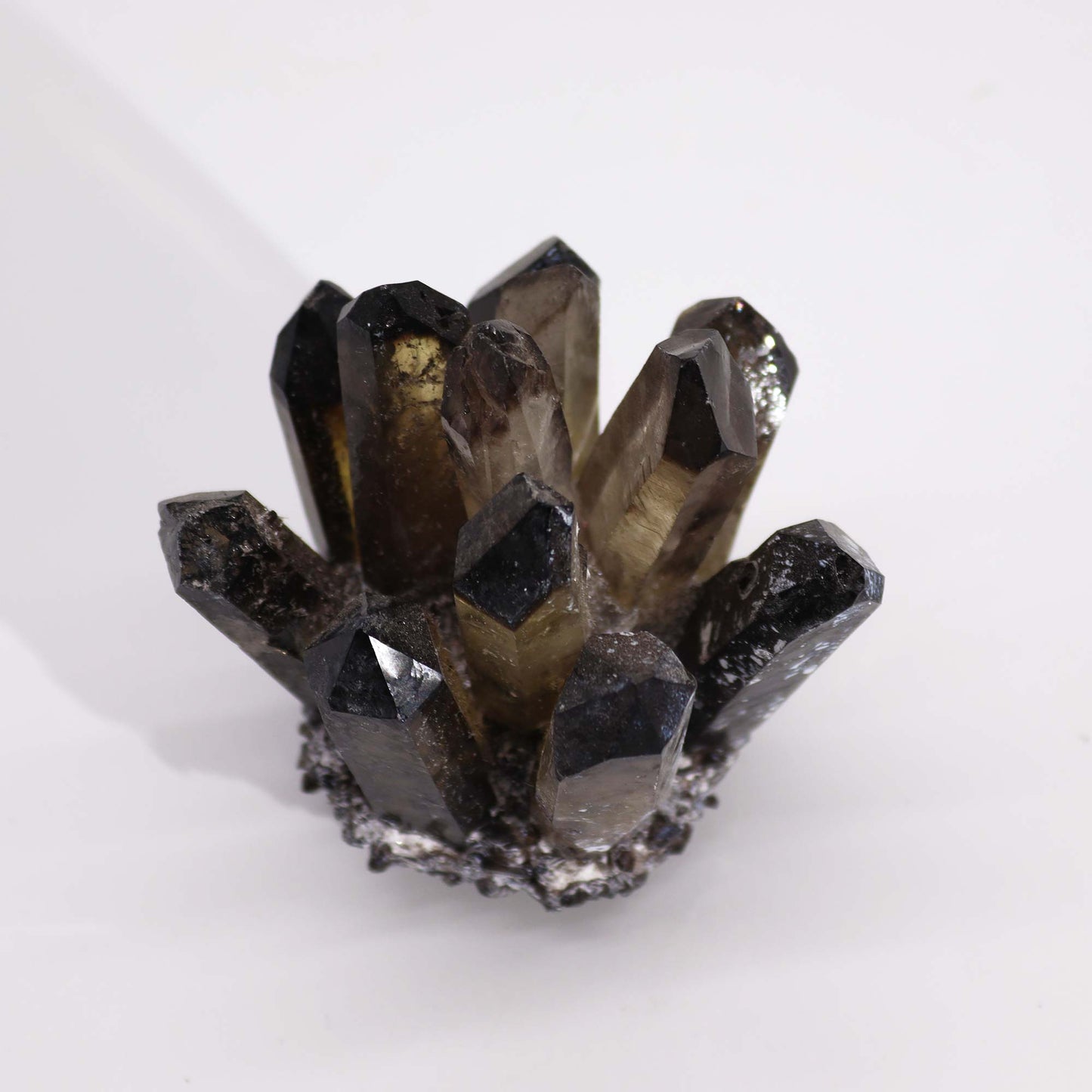 Smoky Ghost Quartz Cluster