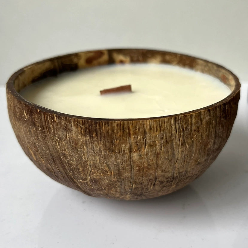 Coconut Shell Soy Candle | Assorted Scents - Crystal Nest