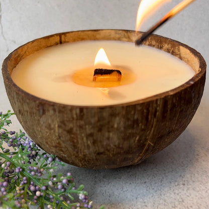 Coconut Shell Soy Candle | Assorted Scents - Crystal Nest