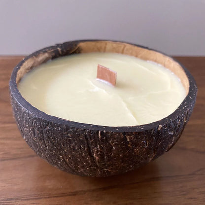 Coconut Shell Soy Candle | Assorted Scents - Crystal Nest