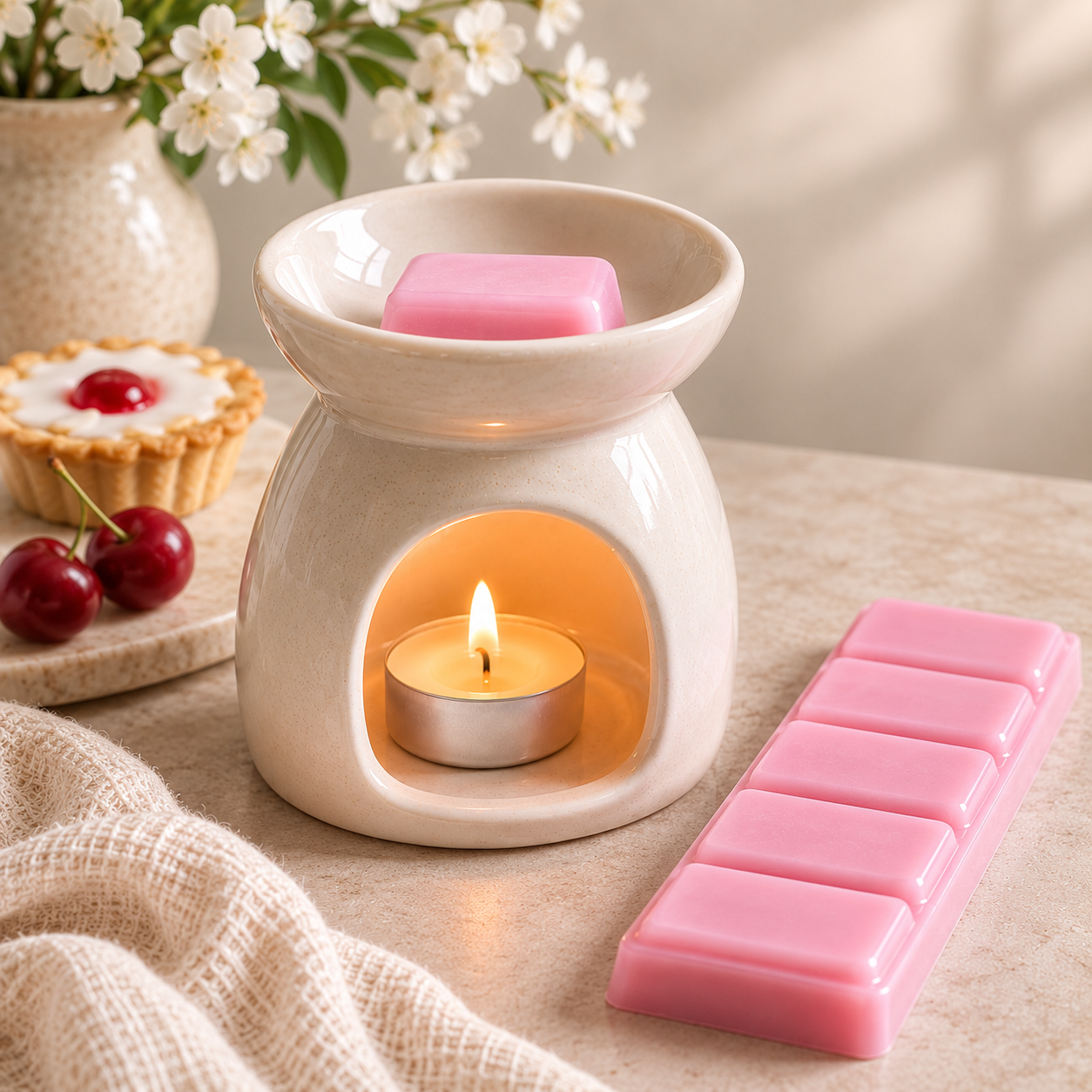 Cherry Bakewell Wax Melt Snap Bar | Cherry, Almond & Vanilla