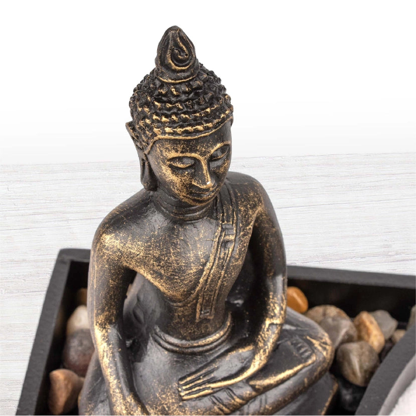 Mini Buddha Zen Garden Kit | Mindfulness & Meditation Gift Set - Crystal Nest