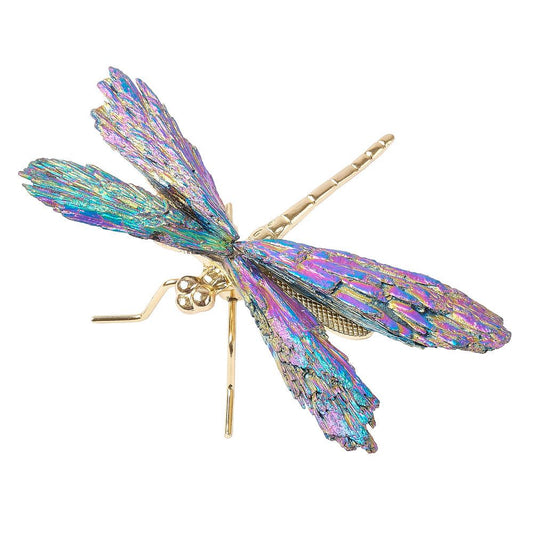 Dragonfly with Kyanite Aura Wings - Crystal Nest