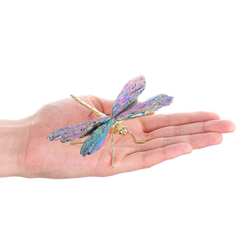 Dragonfly with Kyanite Aura Wings - Crystal Nest