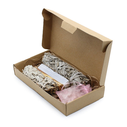 Energy Cleansing & Smudging Kit for Meditation - Crystal Nest