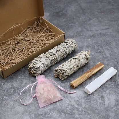 Energy Cleansing & Smudging Kit for Meditation - Crystal Nest