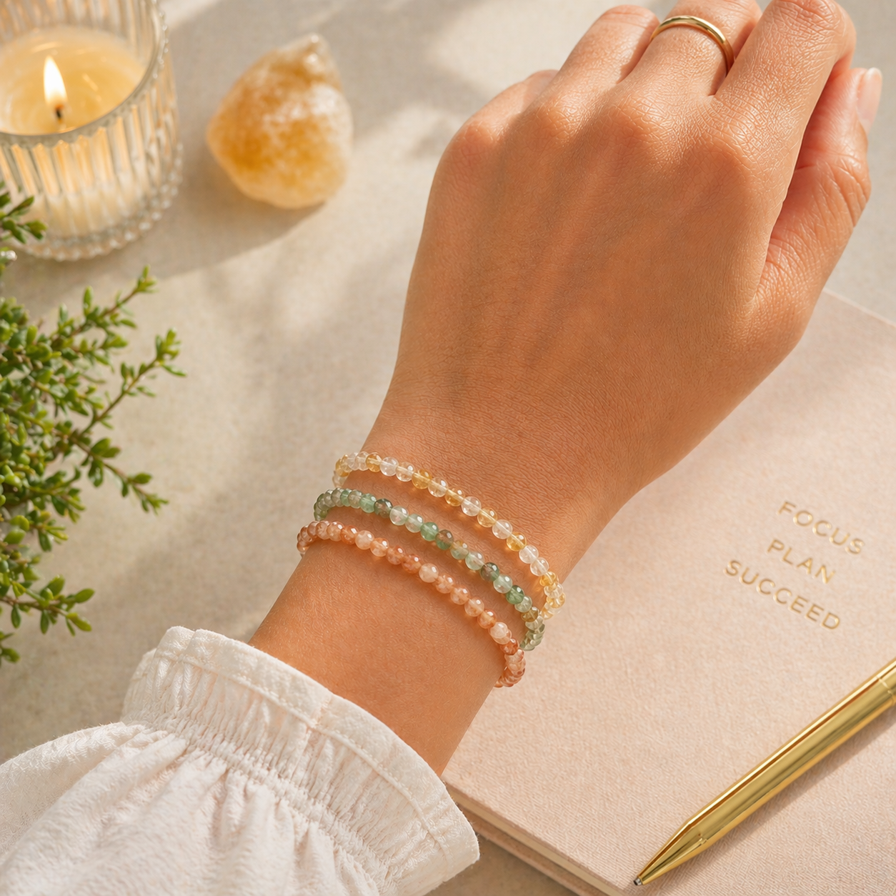 Welcome Success | Crystal Energy Bracelet Set - Crystal Nest