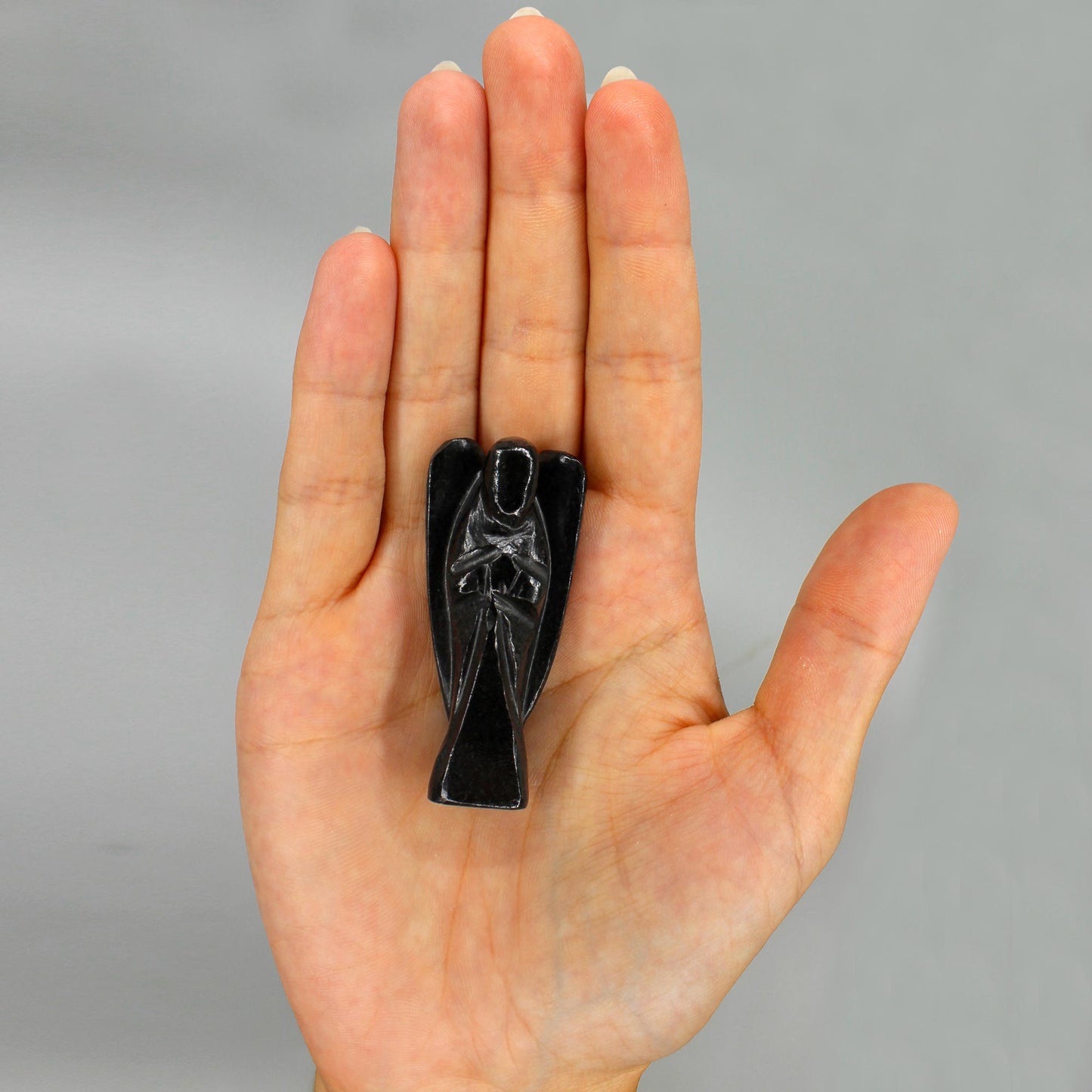 Black Agate Gemstone Angel