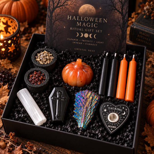Halloween Magic Ritual Gift Set | Crystals, Candles & Cleansing