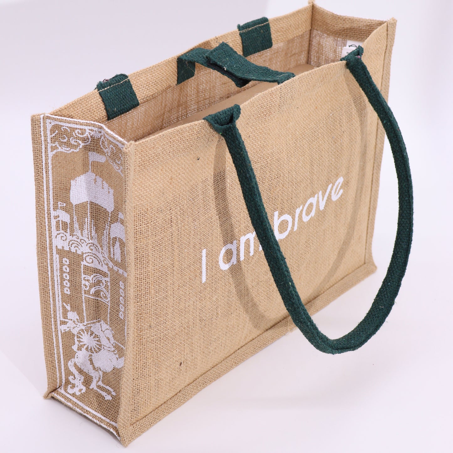 Hop Hare Affirmation Jute Tote Bag - Crystal Nest