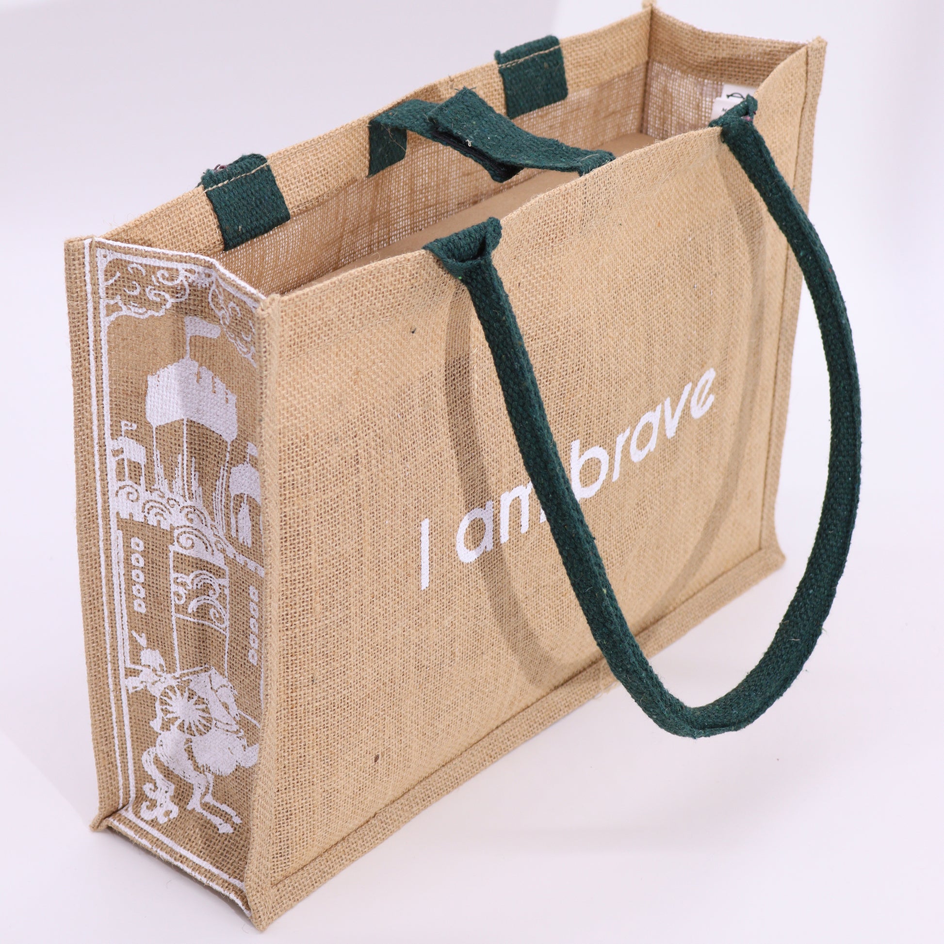 Hop Hare Affirmation Jute Tote Bag - Crystal Nest