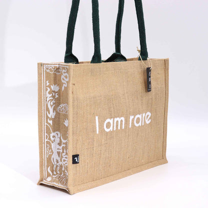 Hop Hare Affirmation Jute Tote Bag - Crystal Nest