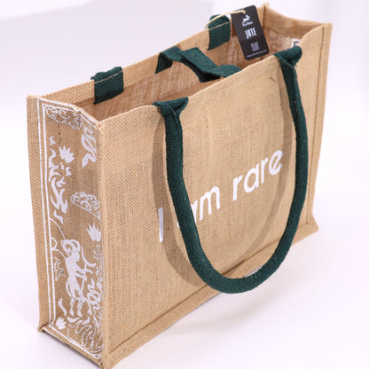 Hop Hare Affirmation Jute Tote Bag - Crystal Nest