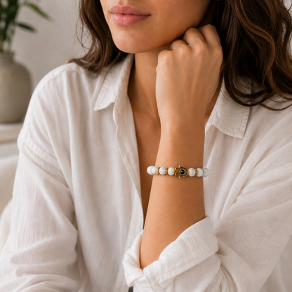 Howlite Hamsa Bracelet | Calm & Protection
