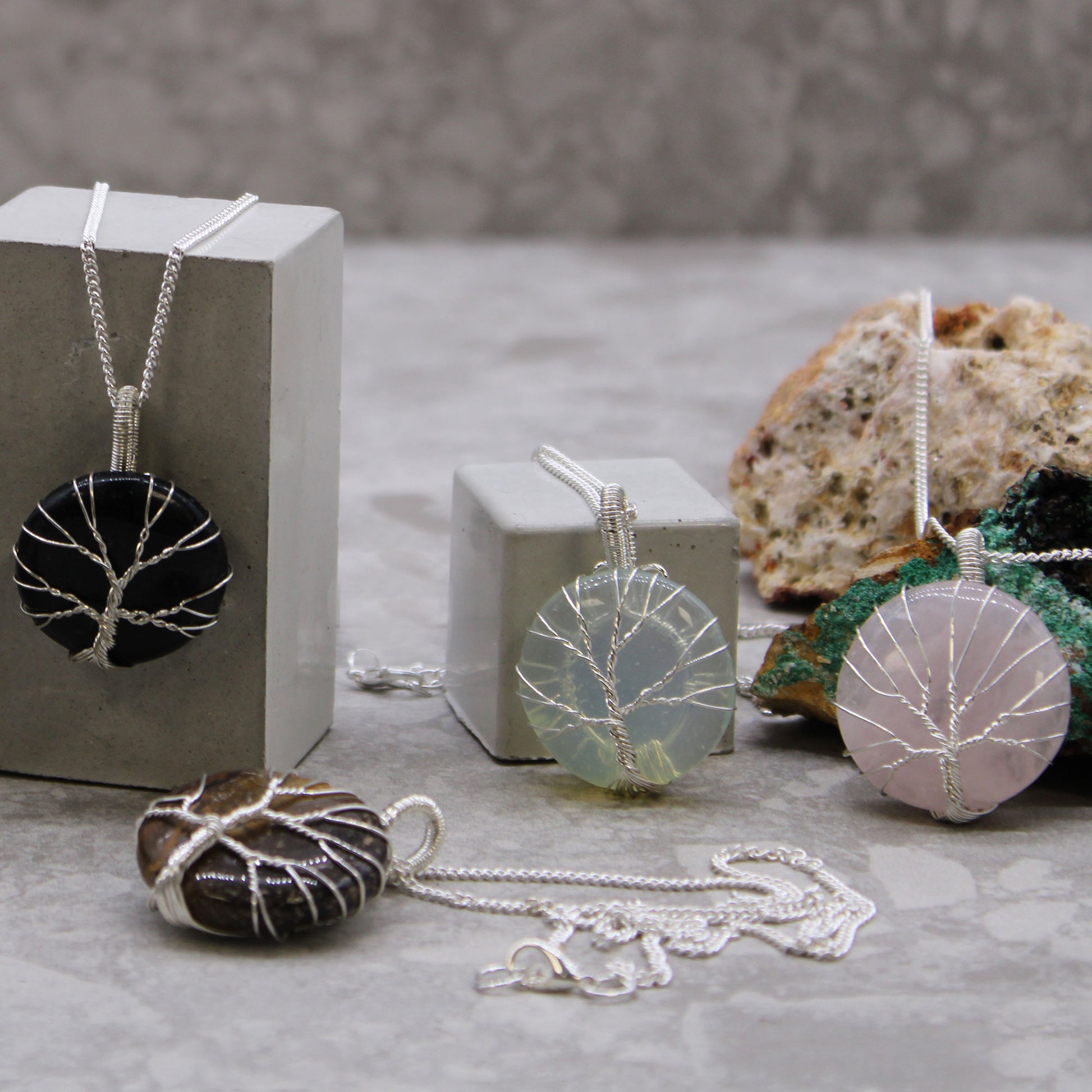 Amethyst Tree of Life Gemstone Necklace - Crystal Nest