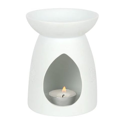 Seven Chakra White Ceramic Oil and Wax Melt Burner