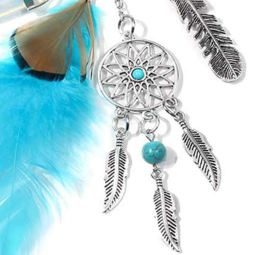Protection Charm Keychain | Evil Eye, Hamsa, Suncatcher, Opalite & Feather - Crystal Nest