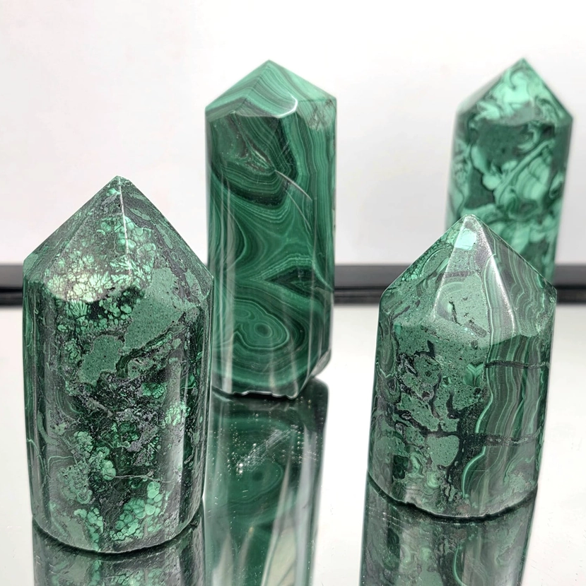 Malachite Crystal Tower Point | 200–250g - Crystal Nest